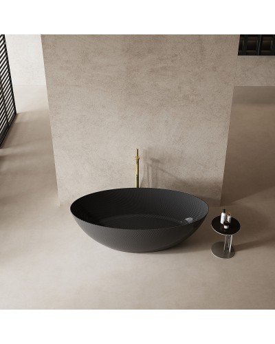 Карбоновая ванна Abber Karbon 180x85 AK9002-1.8 Черная без гидромассажа