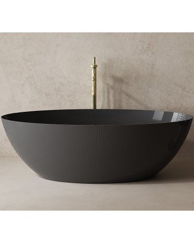 Карбоновая ванна Abber Karbon 180x85 AK9002-1.8 Черная без гидромассажа