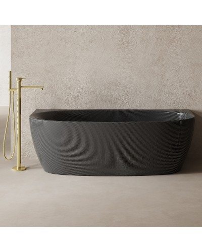 Карбоновая ванна Abber Karbon 170x80 AK9004 Черная без гидромассажа