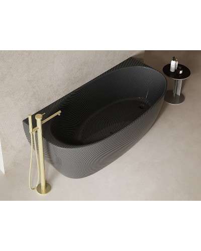 Карбоновая ванна Abber Karbon 170x80 AK9004 Черная без гидромассажа