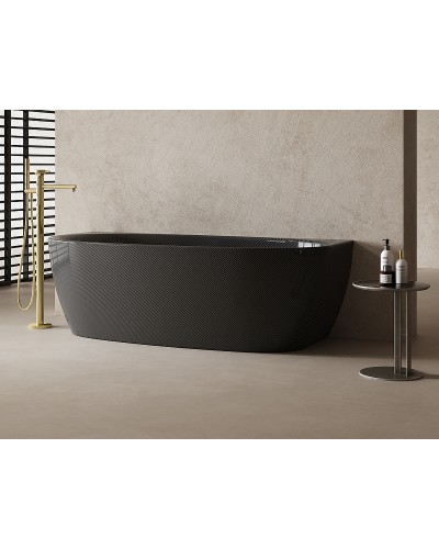 Карбоновая ванна Abber Karbon 170x80 AK9004 Черная без гидромассажа