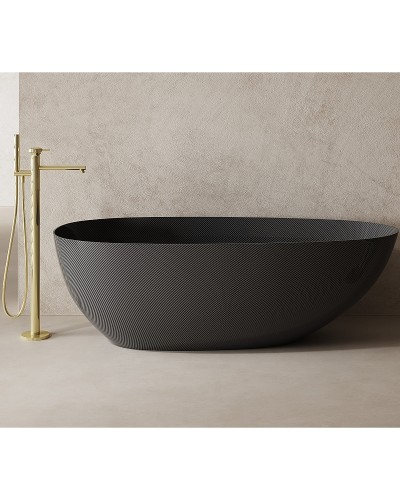 Карбоновая ванна Abber Karbon 170x80 AK9011-1.7 Черная без гидромассажа