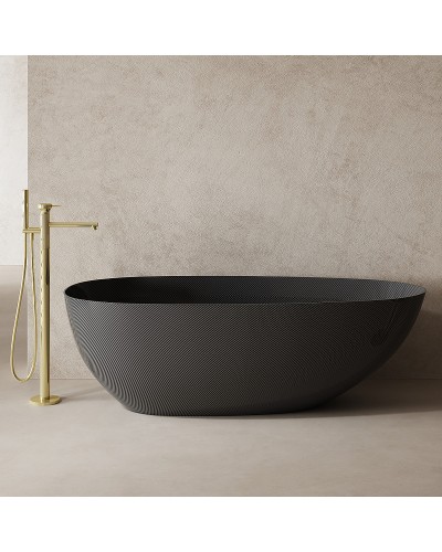 Карбоновая ванна Abber Karbon 170x80 AK9011-1.7 Черная без гидромассажа