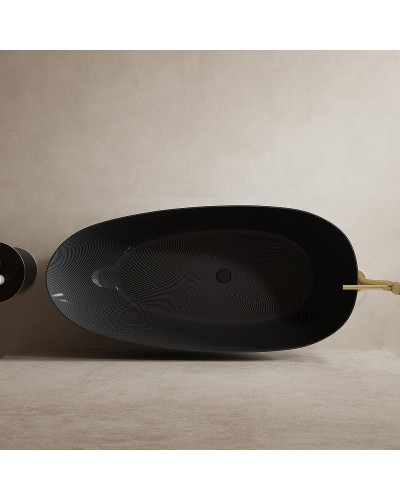 Карбоновая ванна Abber Karbon 170x80 AK9011-1.7 Черная без гидромассажа