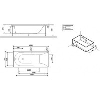Каркас для ванны 170х75 AM.PM Spirit W72A-170-075W-R2