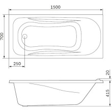 Каркас для ванны 150х70 см Am.Pm Sense New W76A-150-070W-R