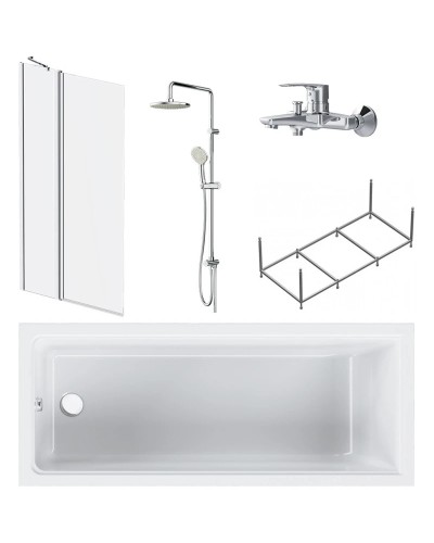 Акриловая ванна 170х70 см Am.Pm Gem W90ASET-170D3W5