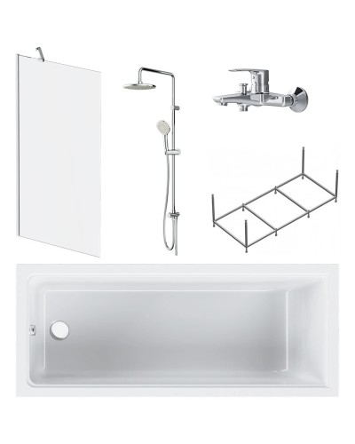 Акриловая ванна 170х70 см Am.Pm Gem W90ASET-170D8