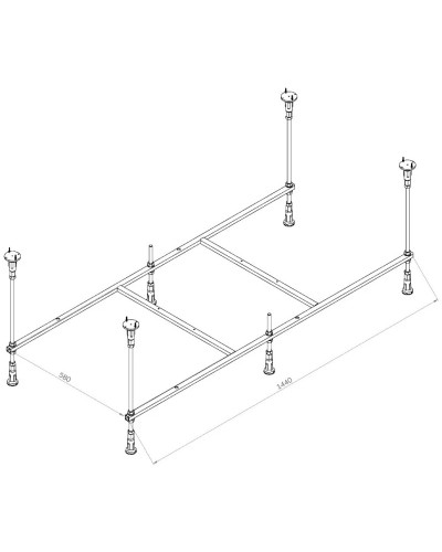 Каркас для ванны 150х70 Am.Pm X-Joy W94A-150-070W-R