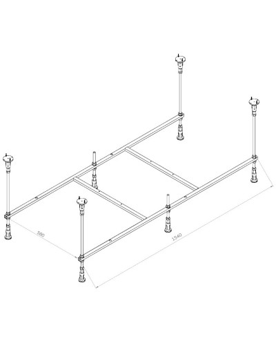 Каркас для ванны 160х70 Am.Pm X-Joy W94A-160-070W-R