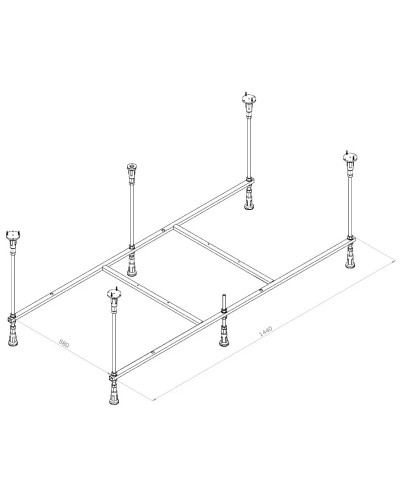 Каркас для ванны 150х70 Am.Pm Func W84A-150-070W-R