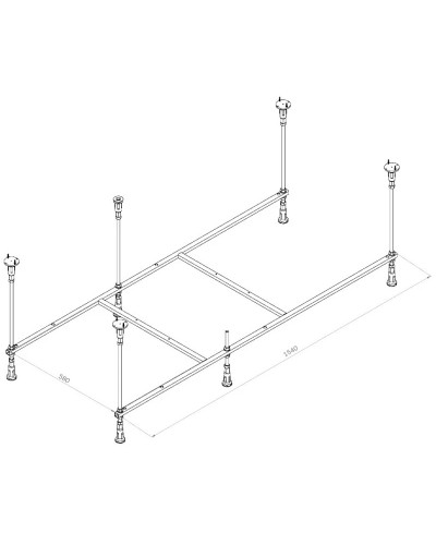 Каркас для ванны 160х70 Am.Pm Func W84A-160-070W-R