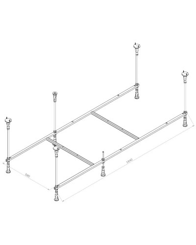Каркас для ванны 170х70 Am.Pm Func W84A-170-070W-R