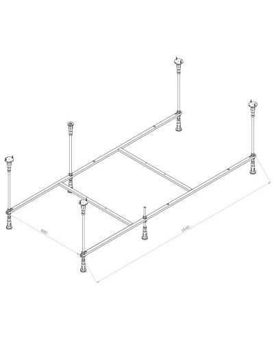Каркас для ванны 170х80 Am.Pm Func W84A-170-080W-R