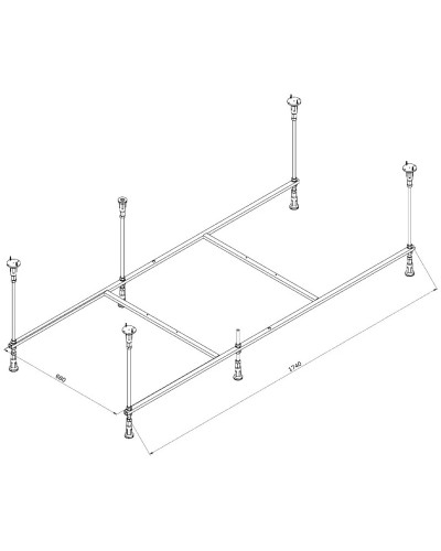 Каркас для ванны 180х80 Am.Pm Func W84A-180-080W-R
