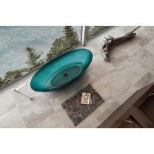 Ванна из полиэфирной смолы 180х85 см Abber Kristall AT9702Aquamarin