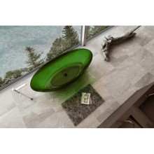 Ванна из полиэфирной смолы 180х85 см Abber Kristall AT9702Emerald
