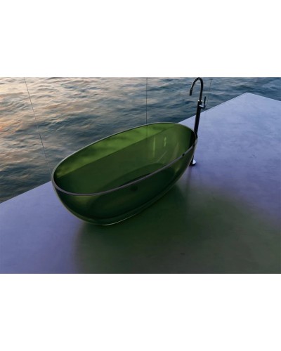 Ванна из полиэфирной смолы 170х75 см Abber Kristall AT9703Emerald