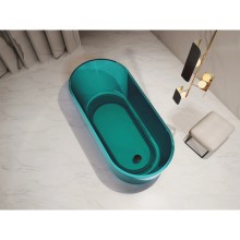 Ванна из полиэфирной смолы 170х80 см Abber Kristall AT9706Aquamarin