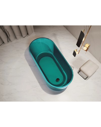 Ванна из полиэфирной смолы 170х80 см Abber Kristall AT9706Aquamarin