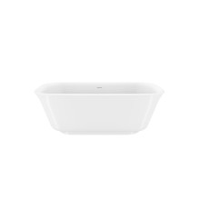 Отдельностоящая, прямоугольная акриловая ванна DUE в комплекте со сливом-переливом BelBagno BB702-1700-800-K