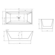 Акриловая ванна Abber AB9224 160x80 без гидромассажа