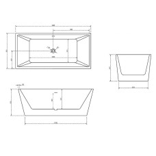 Акриловая ванна Abber AB9224 160x80 без гидромассажа