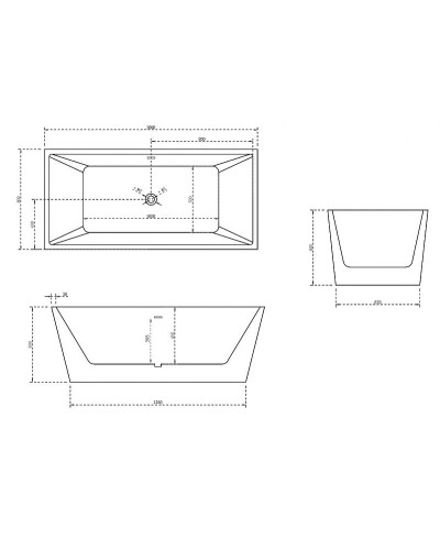 Акриловая ванна Abber AB9224 160x80 без гидромассажа