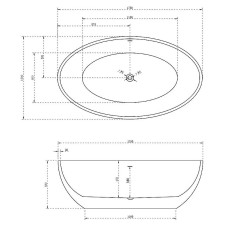 Акриловая ванна Abber AB9249 175x100 без гидромассажа