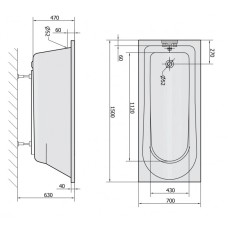 Акриловая ванна 150х70 см Alpen Lisa 85111