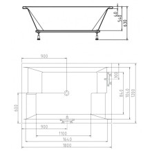 Акриловая ванна 180х120 см Alpen Dupla 13611