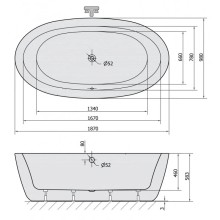 Акриловая ванна 187х98 см Alpen Rohia 69111