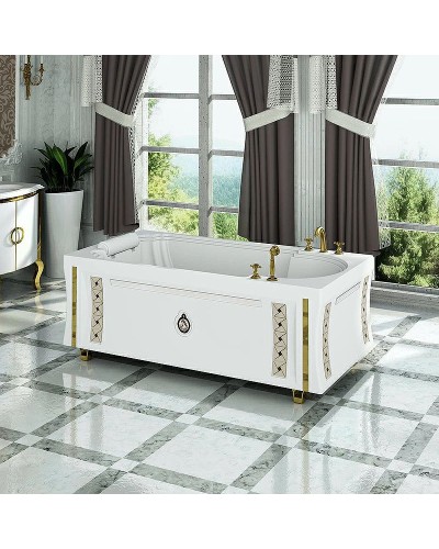 Акриловая ванна Radomir Fra Grande Анабель 170x85 4-01-3-0-1-420 Золото без гидромассажа