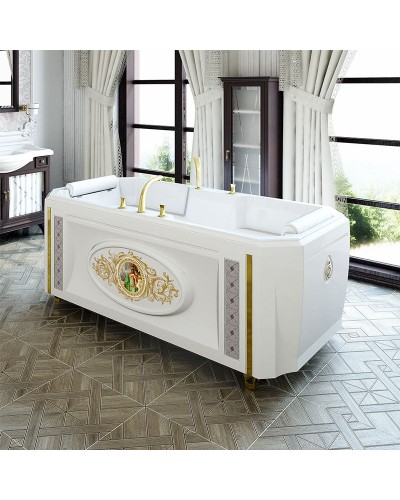 Акриловая ванна Radomir Fra Grande Фернандо 190x90 без гидромассажа Хром