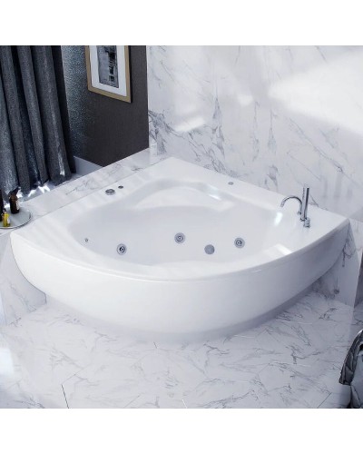 Акриловая ванна Aquatek Калипсо 146x146 KAL146-0000045 без гидромассажа с фронтальной панелью с каркасом (разборный) со слив-переливом