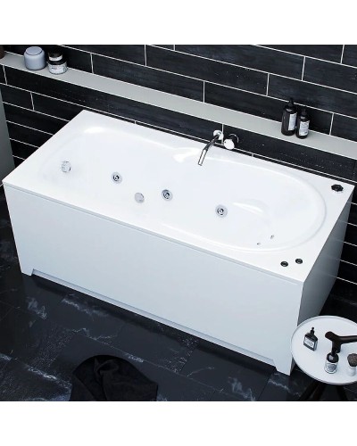 Акриловая ванна Aquatek Леда 170х80 LED170-0000047 без гидромассажа без панелей с каркасом (разборный) со слив-переливом