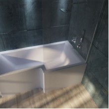 Акриловая ванна Marka One Linea 165x85 R 01лин16585п Белая