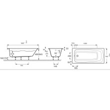 Акриловая ванна 170х70 см Jacob Delafon Patio E6812RU-01