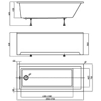Акриловая ванна Aquatek Eco-friendly София 150x70 SOF150-0000001 без панелей, каркаса и слив-перелива