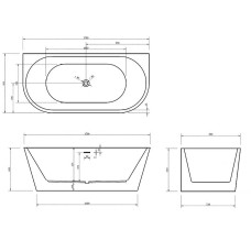 Акриловая ванна Abber AB9216-1.7R 170х80 без гидромассажа