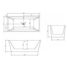 Акриловая ванна Abber AB9224-1.5 150х80 без гидромассажа
