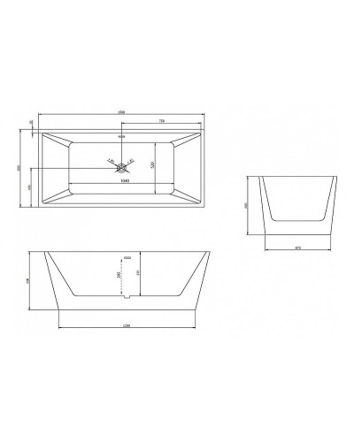 Акриловая ванна Abber AB9224-1.5 150х80 без гидромассажа