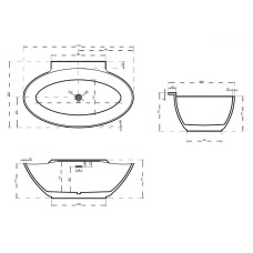 Акриловая ванна Abber AB9237 172х103 без гидромассажа