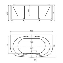 Акриловая ванна 180х95 см Aquatek Мелисса MEL180-0000006