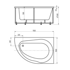 Акриловая ванна 150х100 см правая Aquatek Вирго VIR150-0000063