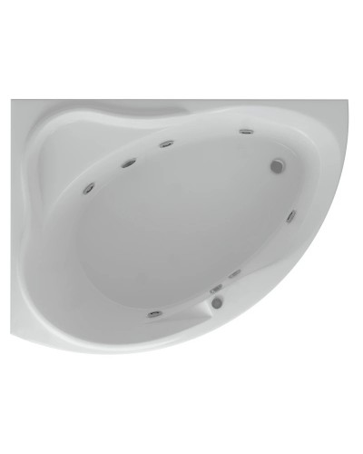 Акриловая гидромассажная ванна 158х119 см левая пневматическое управление стандартные форсунки Aquatek Альтаир