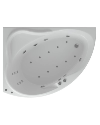 Акриловая гидромассажная ванна 158х119 см левая пневматическое управление плоские форсунки Aquatek Альтаир