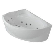 Акриловая гидромассажная ванна 158х119 см левая пневматическое управление плоские форсунки Aquatek Альтаир
