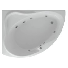 Акриловая гидромассажная ванна 158х119 см левая пневматическое управление премиум форсунки Aquatek Альтаир