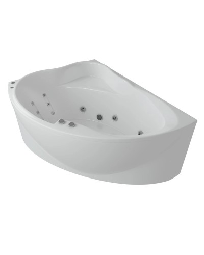Акриловая гидромассажная ванна 158х119 см левая пневматическое управление премиум форсунки Aquatek Альтаир